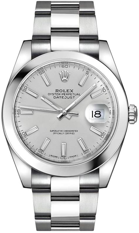 men's rolex silver|rolex watches for men 41.